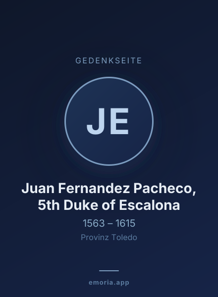Gedenkportrait von Juan Fernandez Pacheco, 5th Duke of Escalona