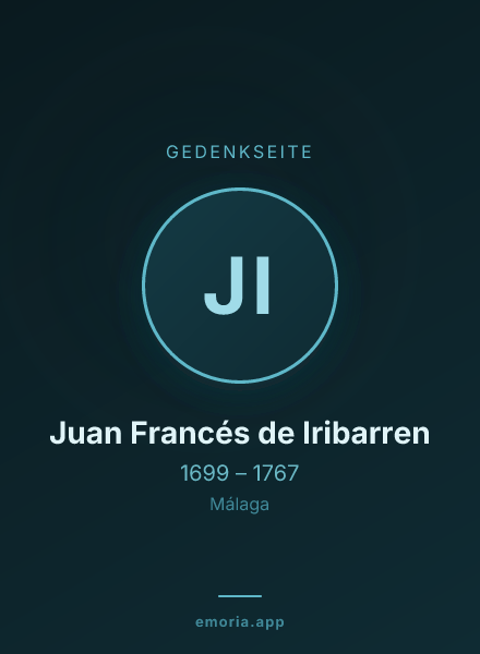 Gedenkportrait von Juan Francés de Iribarren