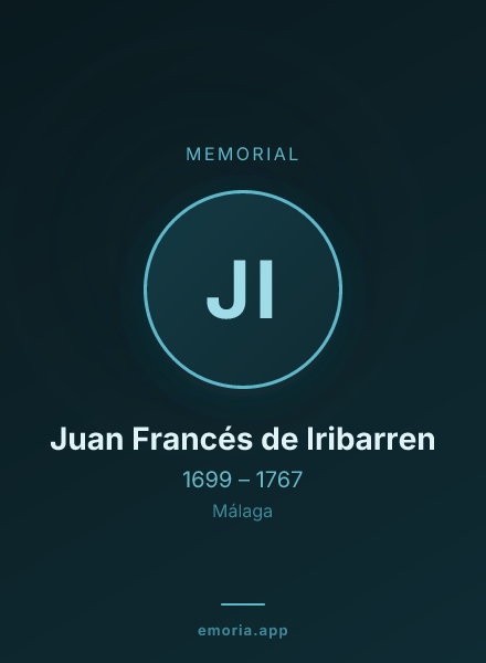 Memorial portrait of Juan Francés de Iribarren