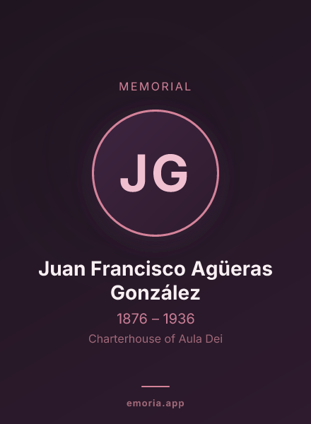 Memorial portrait of Juan Francisco Agüeras González