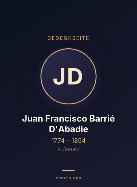 Gedenkportrait von Juan Francisco Barrié D'Abadie