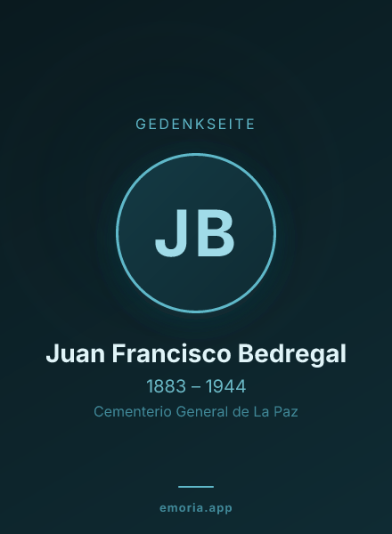 Gedenkportrait von Juan Francisco Bedregal