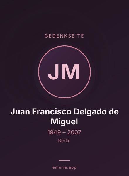 Gedenkportrait von Juan Francisco Delgado de Miguel