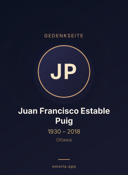 Gedenkportrait von Juan Francisco Estable Puig