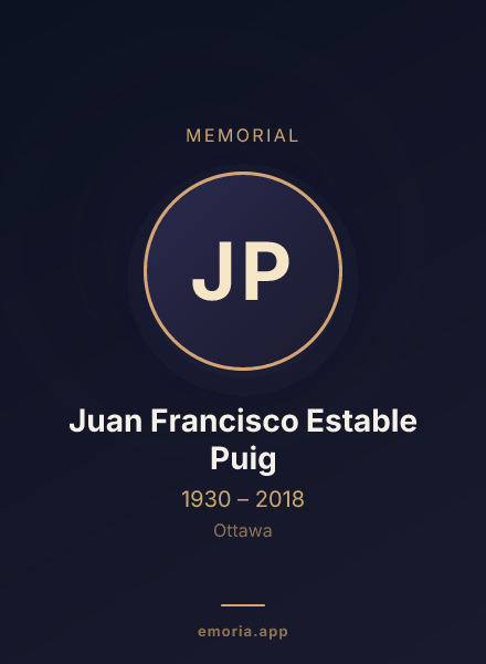 Memorial portrait of Juan Francisco Estable Puig