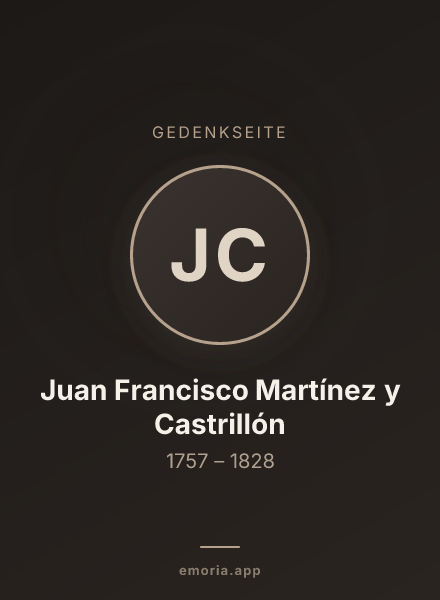 Gedenkportrait von Juan Francisco Martínez y Castrillón