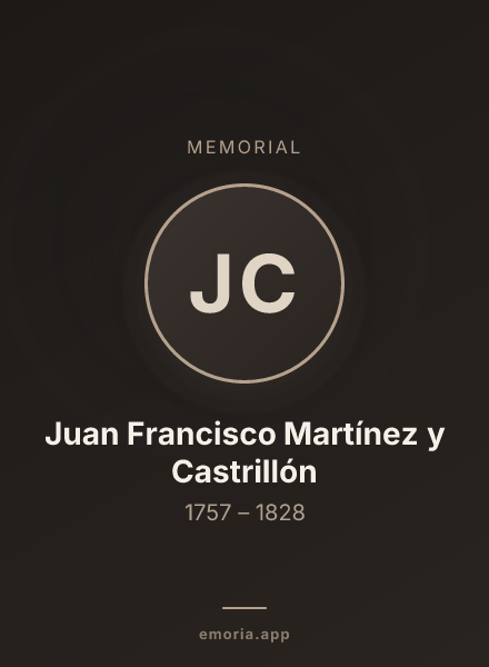 Memorial portrait of Juan Francisco Martínez y Castrillón