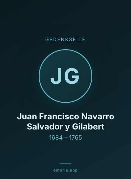 Gedenkportrait von Juan Francisco Navarro Salvador y Gilabert