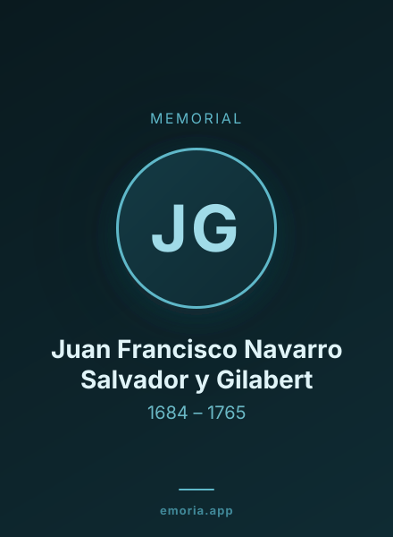 Memorial portrait of Juan Francisco Navarro Salvador y Gilabert