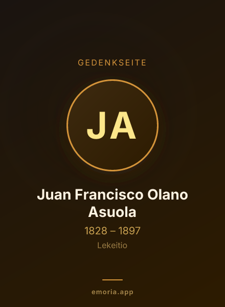 Gedenkportrait von Juan Francisco Olano Asuola