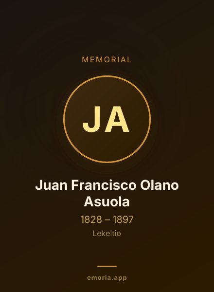 Memorial portrait of Juan Francisco Olano Asuola