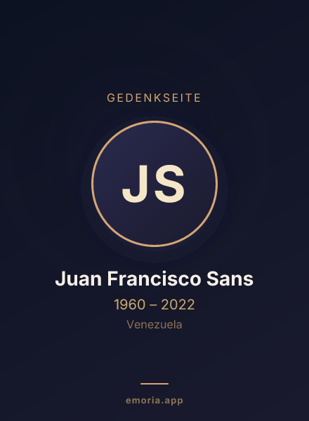 Gedenkportrait von Juan Francisco Sans