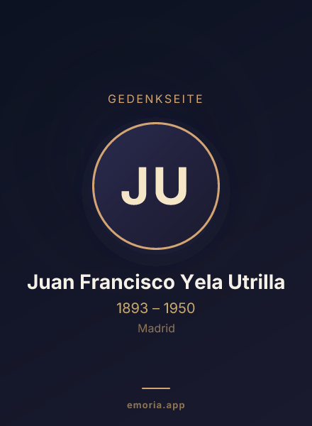 Gedenkportrait von Juan Francisco Yela Utrilla