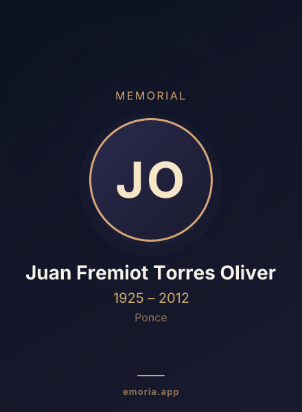 Memorial portrait of Juan Fremiot Torres Oliver