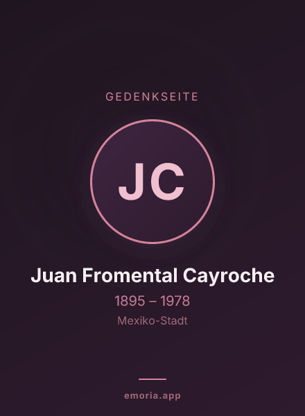 Gedenkportrait von Juan Fromental Cayroche