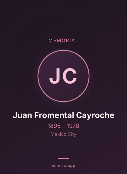 Memorial portrait of Juan Fromental Cayroche