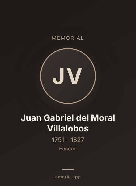 Memorial portrait of Juan Gabriel del Moral Villalobos