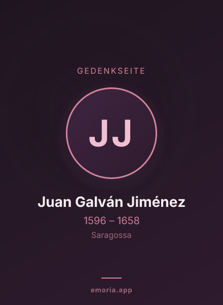 Gedenkportrait von Juan Galván Jiménez