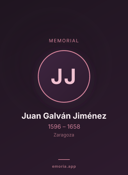 Memorial portrait of Juan Galván Jiménez