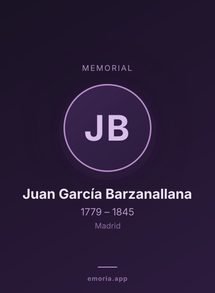 Memorial portrait of Juan García Barzanallana