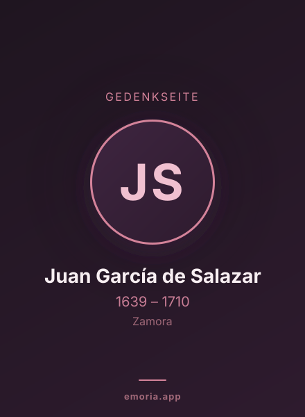 Gedenkportrait von Juan García de Salazar