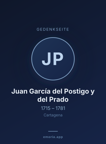 Gedenkportrait von Juan García del Postigo y del Prado