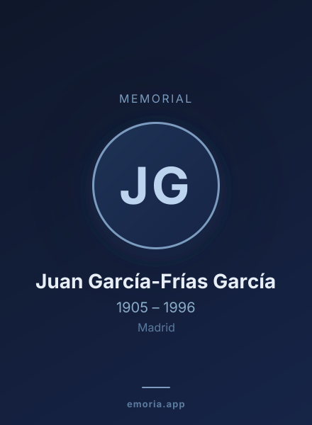 Memorial portrait of Juan García-Frías García