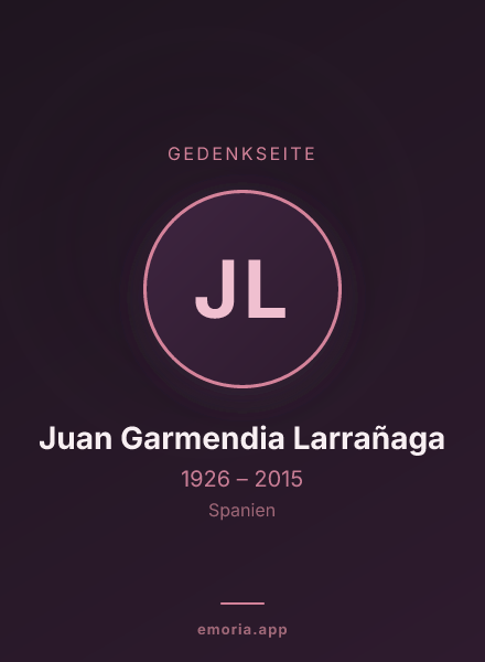 Gedenkportrait von Juan Garmendia Larrañaga