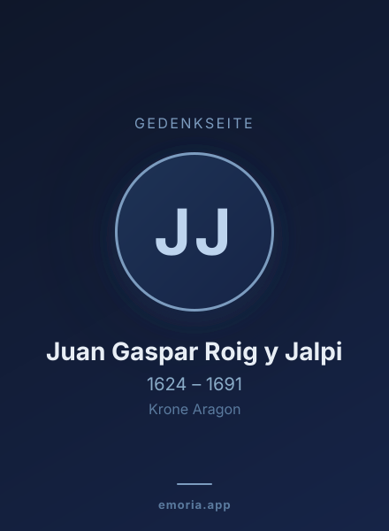 Gedenkportrait von Juan Gaspar Roig y Jalpi