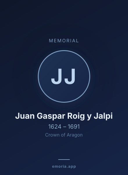 Memorial portrait of Juan Gaspar Roig y Jalpi