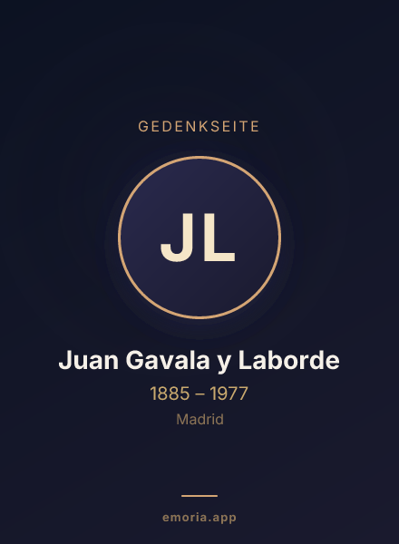 Gedenkportrait von Juan Gavala y Laborde