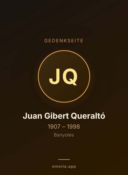 Gedenkportrait von Juan Gibert Queraltó