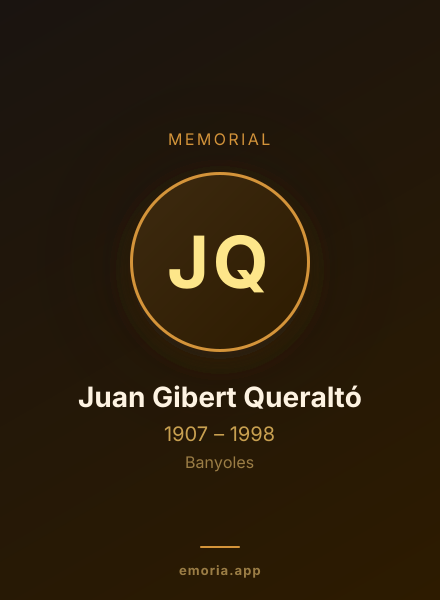 Memorial portrait of Juan Gibert Queraltó