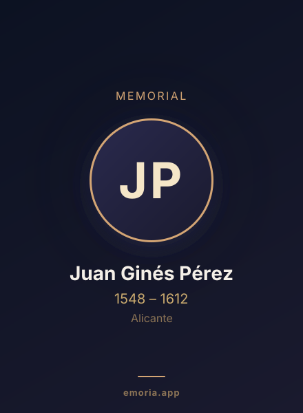 Memorial portrait of Juan Ginés Pérez