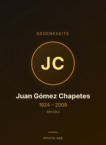 Gedenkportrait von Juan Gómez Chapetes