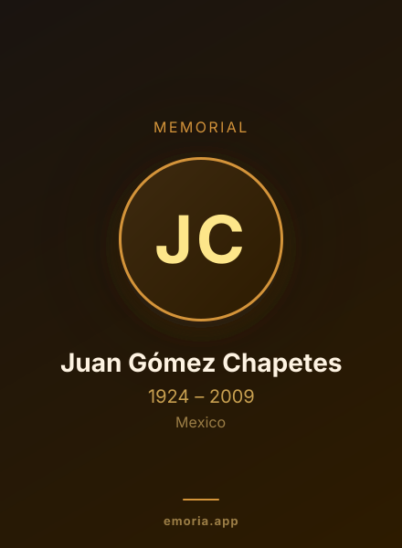 Memorial portrait of Juan Gómez Chapetes