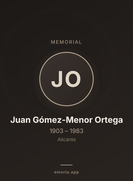 Memorial portrait of Juan Gómez-Menor Ortega