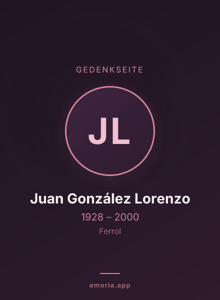 Gedenkportrait von Juan González Lorenzo