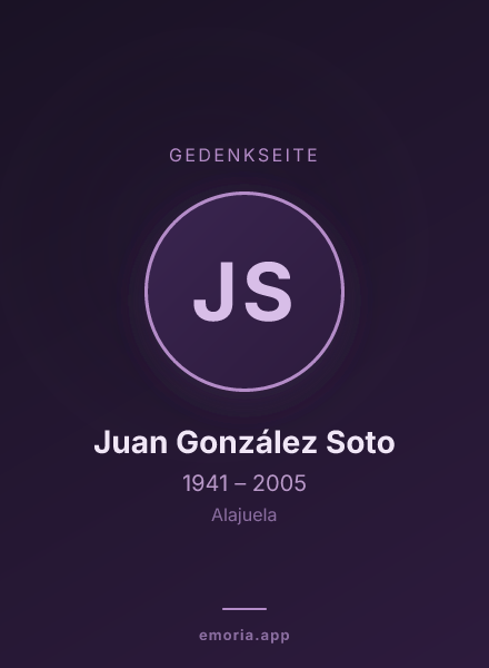 Gedenkportrait von Juan González Soto