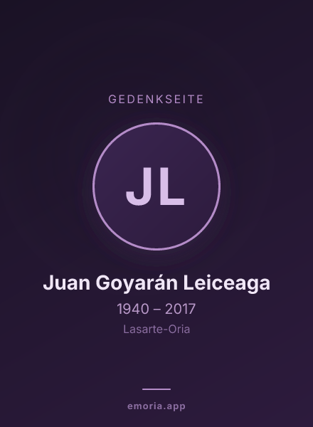 Gedenkportrait von Juan Goyarán Leiceaga