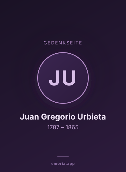 Gedenkportrait von Juan Gregorio Urbieta