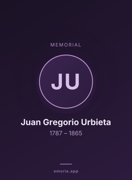 Memorial portrait of Juan Gregorio Urbieta