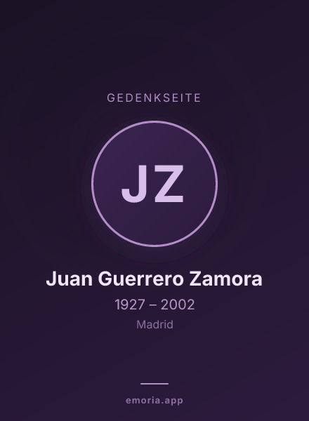 Gedenkportrait von Juan Guerrero Zamora