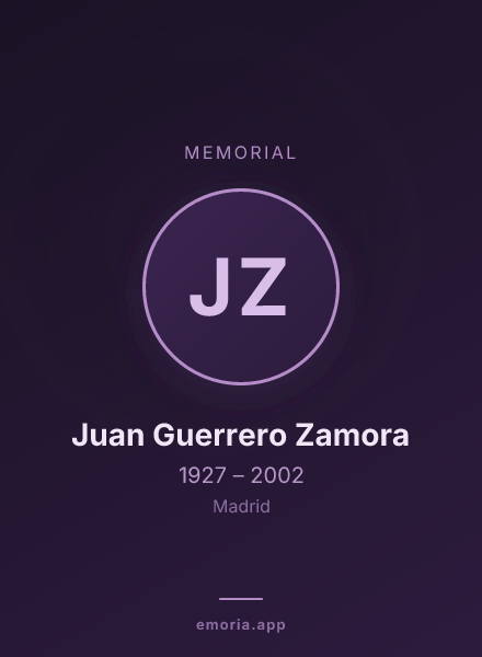 Memorial portrait of Juan Guerrero Zamora
