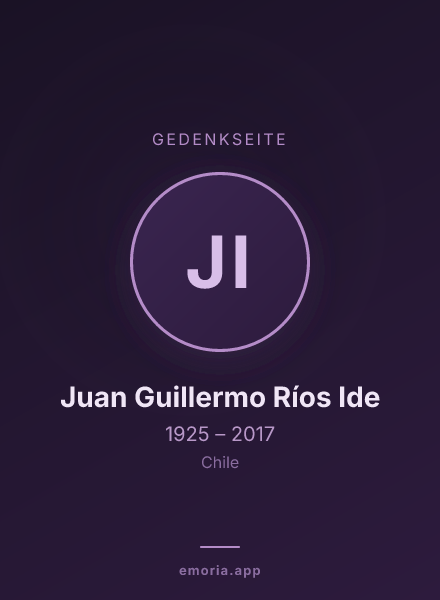 Gedenkportrait von Juan Guillermo Ríos Ide