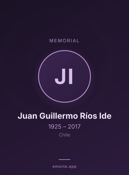 Memorial portrait of Juan Guillermo Ríos Ide
