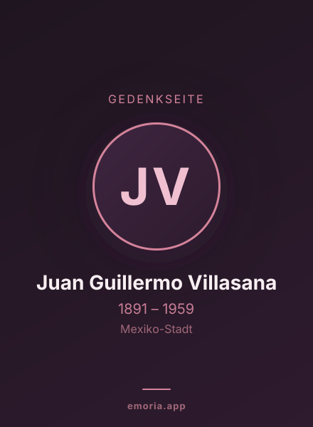Gedenkportrait von Juan Guillermo Villasana