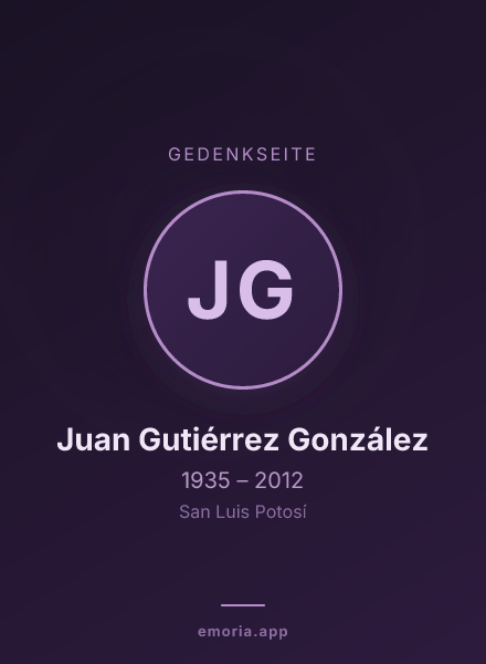 Gedenkportrait von Juan Gutiérrez González