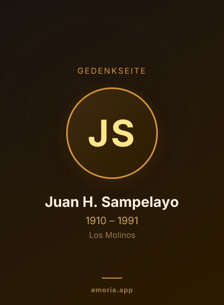 Gedenkportrait von Juan H. Sampelayo