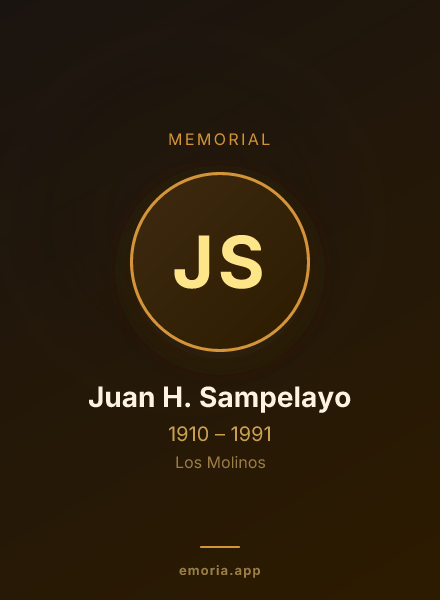 Memorial portrait of Juan H. Sampelayo